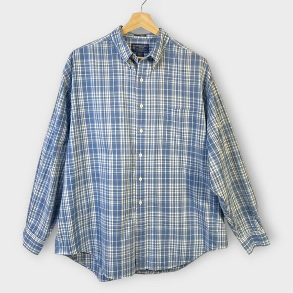 Abercrombie & Fitch Other - Vintage Y2K Abercrombie Fitch Shirt Mens XL Relaxed Blue Plaid The Angler Grunge